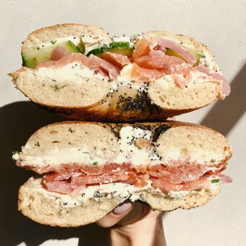 Lark Cafe - @acmesmokedfish smoked salmon, homemade scallion her cream cheese, pickled red onions and fresh tomato - Coffee & Tea Near Me - Brooklyn, New York Lark Cafe - @acmesmokedfish smoked salmon, homemade scallion her cream cheese, pickled red onions and fresh tomato - Coffee & Tea Near Me - Brooklyn, New York