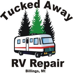 Tucked Away RV Repair - Our Logo designed in the winter of 14-15. the 3 tree's represent the 3 trees at the front of our business.