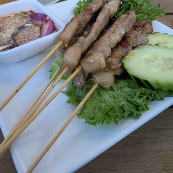 Turmeric Thai Garden - Pork skewers - Thai Near Me - La Jolla, California Turmeric Thai Garden - Pork skewers - Thai Near Me - La Jolla, California