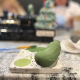 Black Friday ceramic painting with the family. This is the foundation of a Christmas Pickle. Black Friday ceramic painting with the family. This is the foundation of a Christmas Pickle.