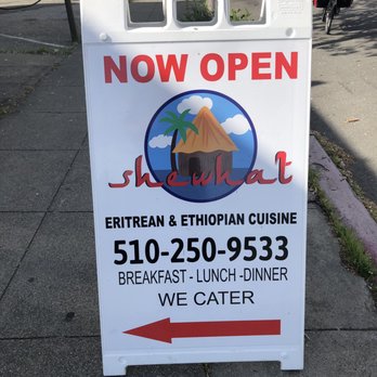 Shewhat - Sandwich board - Ethiopian Near Me - Oakland, California Shewhat - Sandwich board - Ethiopian Near Me - Oakland, California