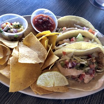 Restaurant 604 - Fish Tacos + pineapple salsa - Breakfast & Brunch Near Me - Honolulu, Hawaii