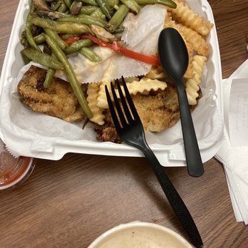 Mid Atlantic Seafood - Soft shelled crabs with teriyaki string beans (SO GOOD!) and french fries - Seafood Near Me - Hyattsville, Maryland Mid Atlantic Seafood - Soft shelled crabs with teriyaki string beans (SO GOOD!) and french fries - Seafood Near Me - Hyattsville, Maryland