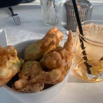 Poppy & Seed - Squash blossoms + cocktail - American Near Me - Anaheim, California Poppy & Seed - Squash blossoms + cocktail - American Near Me - Anaheim, California