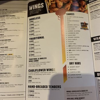 Buffalo Wild Wings - the menu and prices - Chicken Wings Near Me - Saint Joseph, Michigan