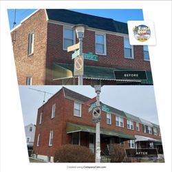 A1 Roofing’s Kangaroof - Rowhome roof replacement. Old shingles removed and replaced with durable new shingles for better protection and curb appeal.