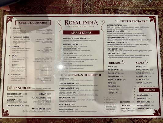 Menu photo 2 Royal India Sandy, UT Menu photo 2 Royal India Sandy, UT