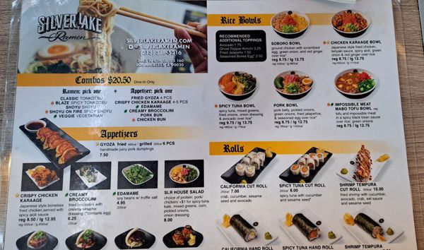 Menu photo 2 Silverlake Ramen - Koreatown Los Angeles, CA Menu photo 2 Silverlake Ramen - Koreatown Los Angeles, CA