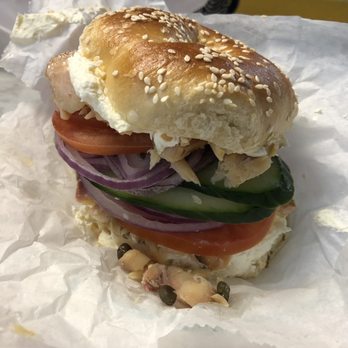 Kaufman's - Massive sandwich; smoked trout with everything!!! FANTASTIC!! - Delis Near Me - Skokie, Illinois Kaufman's - Massive sandwich; smoked trout with everything!!! FANTASTIC!! - Delis Near Me - Skokie, Illinois