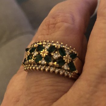 Caesar's Jewelers - I admired this ring when I got another sized. Emeralds and diamonds. It's mine now. - Jewelry Near Me - Clearwater, Florida