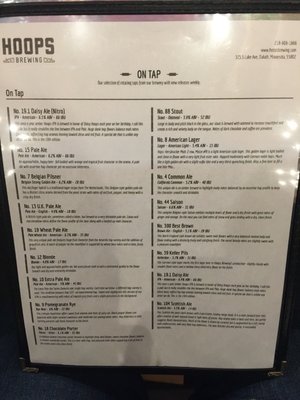 Menu photo 8 Hoops Brewing Duluth, MN