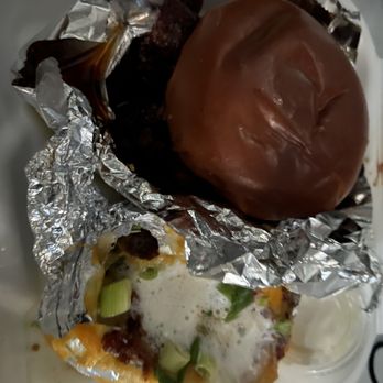 49er Saloon - Tri tip sandwich and baked potato - American Near Me - Acton, California