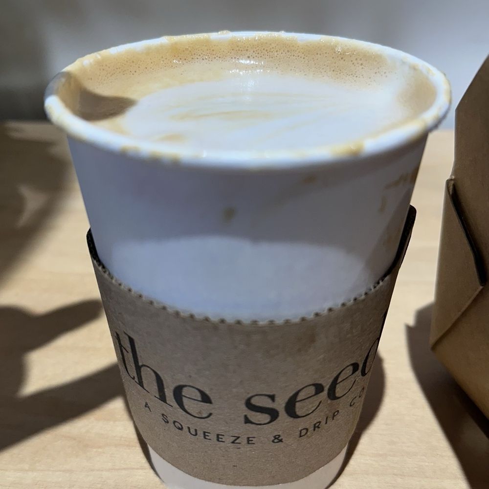 the seed. - Delray Beach - Latte with almond milk and house-made lavender syrup - Coffee & Tea Near Me - Delray Beach, Florida