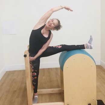 Alma Pilates - Private lesson using the Ladder Barrel to stretch and align posture. - Yoga Near Me - Doral, Florida Alma Pilates - Private lesson using the Ladder Barrel to stretch and align posture. - Yoga Near Me - Doral, Florida