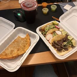 Most recent meal tacos and an empanada Most recent meal tacos and an empanada
