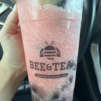Bee & Tea - Strawberry Lychee Lemonade with boba - Bubble Tea Near Me - San Diego, California