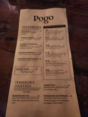 Menu photo 1 Pogo Cocktail Bar Birmingham, AL Menu photo 1 Pogo Cocktail Bar Birmingham, AL