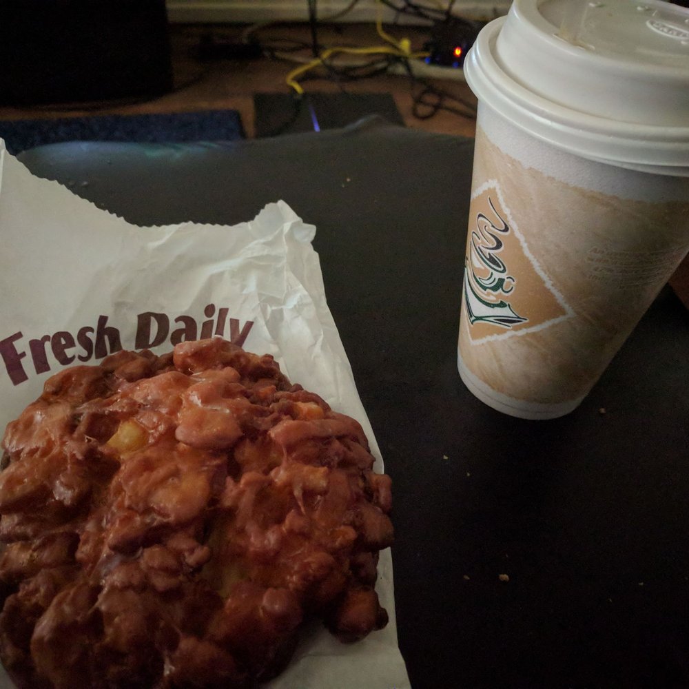 Apple fritter and hazel nut coffee Apple fritter and hazel nut coffee