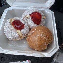 This right here is so amazing strawberry cream cheese and Bavarian donuts!! Go get you some!! This right here is so amazing strawberry cream cheese and Bavarian donuts!! Go get you some!!