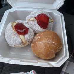 City Donuts - This right here is so amazing  strawberry cream cheese and Bavarian donuts!! Go get you some!!