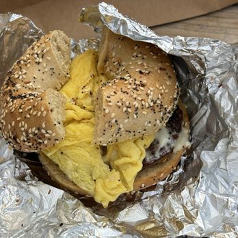 Rockstar Bagels - sausage egg and cheese - Bagels Near Me - Austin, Texas