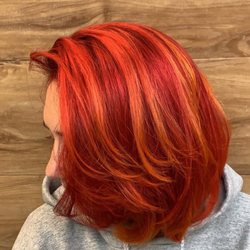 Fire red bob