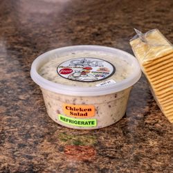 Designs By Cake Daddy - Smoked Chicken Salad
Fresh, smoked & creamy chicken salad comes with one package of crackers. We have 2 sizes 12oz (featured) & 16oz.