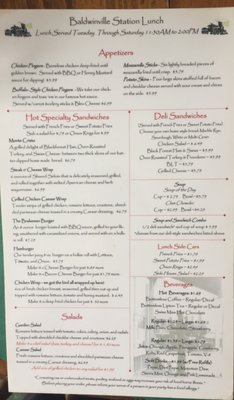 Menu photo 7 Baldwinville Station Baldwinville, MA Menu photo 7 Baldwinville Station Baldwinville, MA