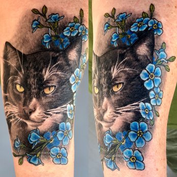 Living Canvas Tattoos - Cat Portrait by Boston. - Tattoo Near Me - Tempe, Arizona Living Canvas Tattoos - Cat Portrait by Boston. - Tattoo Near Me - Tempe, Arizona
