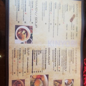 Kinyobi - Front Menu - Korean Near Me - Hackensack, New Jersey Kinyobi - Front Menu - Korean Near Me - Hackensack, New Jersey
