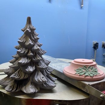 Crankpots Ceramic Studio - My tree before being fired in the kiln. - Paint-Your-Own Pottery Near Me - Edmonton, Alberta