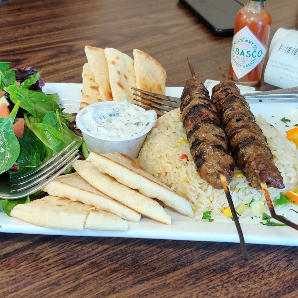 Grill & Chill Restaurant - #24. Kefta Kabob plate. - Mediterranean Near Me - Lompoc, California Grill & Chill Restaurant - #24. Kefta Kabob plate. - Mediterranean Near Me - Lompoc, California