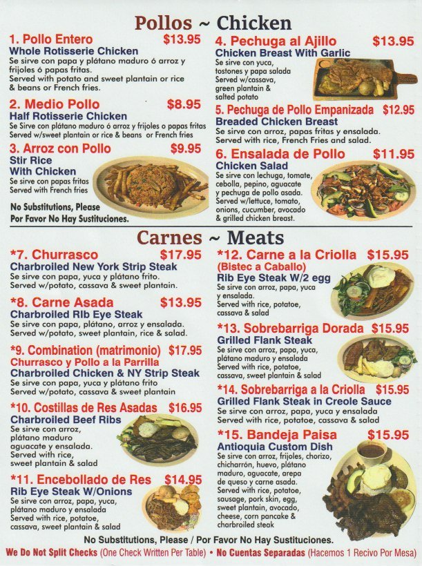 Food from El Asadero Colombiano