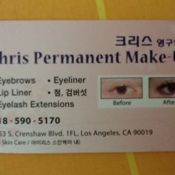 Chris Permanent Make-up - 1153 s Crenshaw is the new address. The Wilshire address is no longer in use. Thanks - Makeup Artists Near Me - Los Angeles, California Chris Permanent Make-up - 1153 s Crenshaw is the new address. The Wilshire address is no longer in use. Thanks - Makeup Artists Near Me - Los Angeles, California