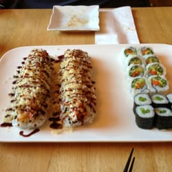 Qualicum Sushi - Yam roll, asparagus roll and veg roll