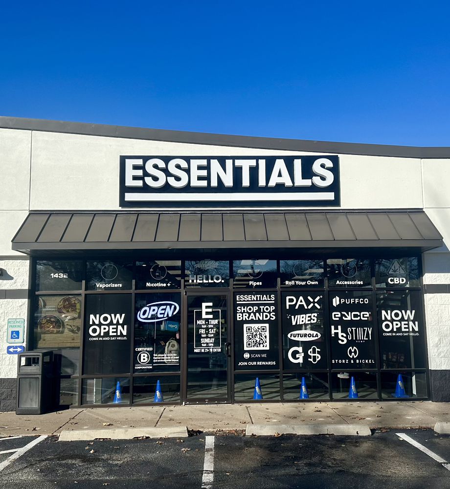 ESSENTIALS VAPE AND SMOKE SHOP 1432 West Locust St, Davenport, Iowa