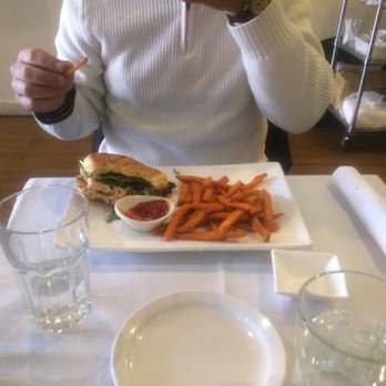 Sushi Hai - Salmon burger with sweet potato fries - Sushi Bars Near Me - Denver, Colorado Sushi Hai - Salmon burger with sweet potato fries - Sushi Bars Near Me - Denver, Colorado