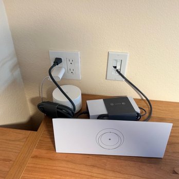 The Remo Group - Starlink 4X High Speed Low-Latency Internet Antenna Kit Installation with Cable ran into attic and custom wall-fish inside office wall. - Security Systems Near Me The Remo Group - Starlink 4X High Speed Low-Latency Internet Antenna Kit Installation with Cable ran into attic and custom wall-fish inside office wall. - Security Systems Near Me