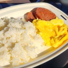 Portuguese sausage, scrambled eggs & steamed rice (8/28/25)