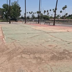 Sylvan Park - Ruins of an abandoned tennis court.