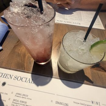 Kitchen Social - BlackBerry crush (mocktail) and Sunshine mojito - American Near Me - Gaithersburg, Maryland