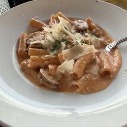 Rigatoni vodka with sausage