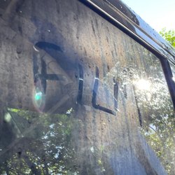 Take 5 Car Wash - Film on window after going through car wash.