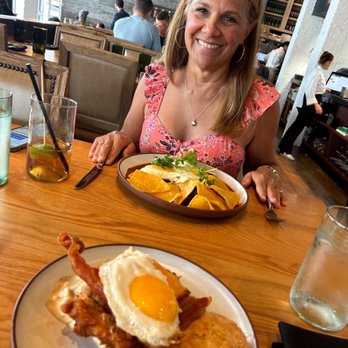 Yardbird Table & Bar - Wife getting ready to eat Huevos Rancheros. - Southern Near Me - Miami Beach, Florida