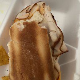 Bottom bun, part of it is missing Bottom bun, part of it is missing