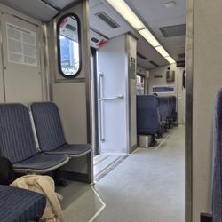 Tualatin WES Station - Another view of the inside of the train doors