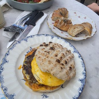 Telva at The Ridge - The cilbir, the tahini bin, and the Breakfast Sendvic with sudzuka patty. - Breakfast & Brunch Near Me - Webster Groves, Missouri Telva at The Ridge - The cilbir, the tahini bin, and the Breakfast Sendvic with sudzuka patty. - Breakfast & Brunch Near Me - Webster Groves, Missouri