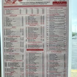 Top China - Menu