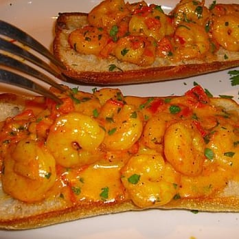 Taormina’s - shrimp in a saffron cream sauce over ciabatta bread - Italian Near Me - Ivyland, Pennsylvania