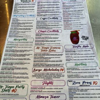 King and Queen Cantina - Bar menu 9/14/25 - Mexican Near Me - Santa Monica, California